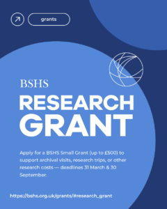 BSHS Research Grant deadline approaching!